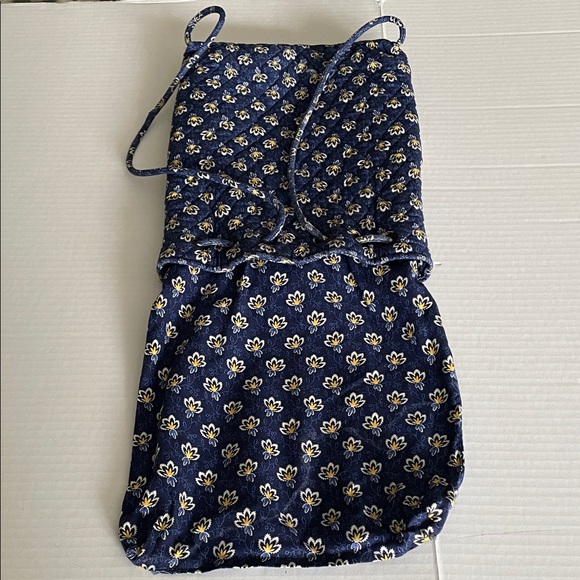 Vera Bradley retired Maison Floral navy blue/yellow Drawstring Backpack - Picture 8 of 11